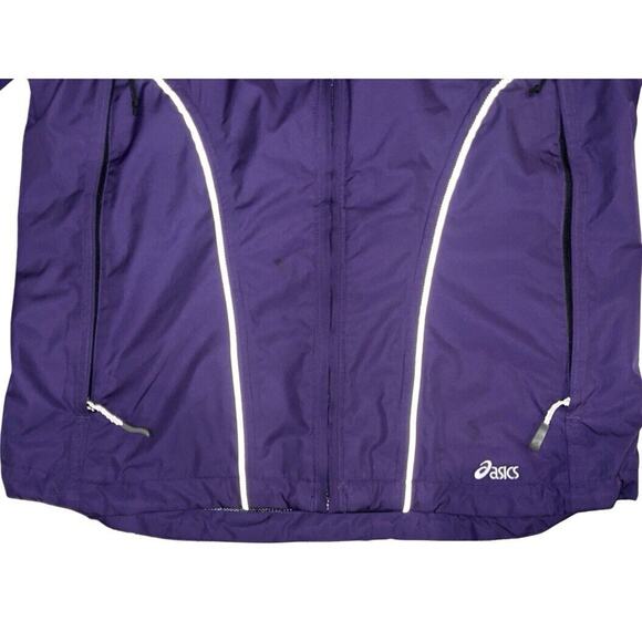 ASICS Women's Lightweight Jacket Medium Purple Full Zip Pockets Windbreaker EUC - Picture 2 of 10
